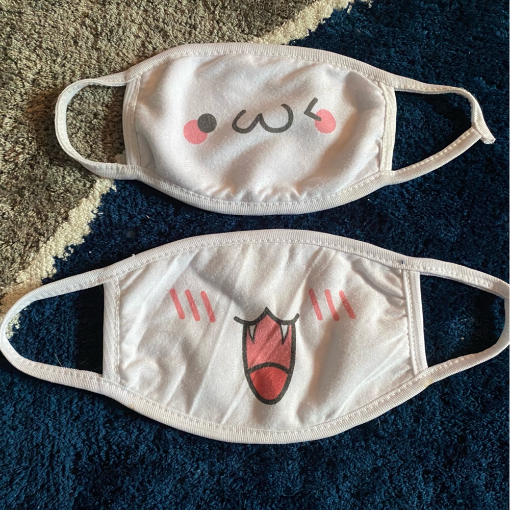 2 pack kawaii cloth masks